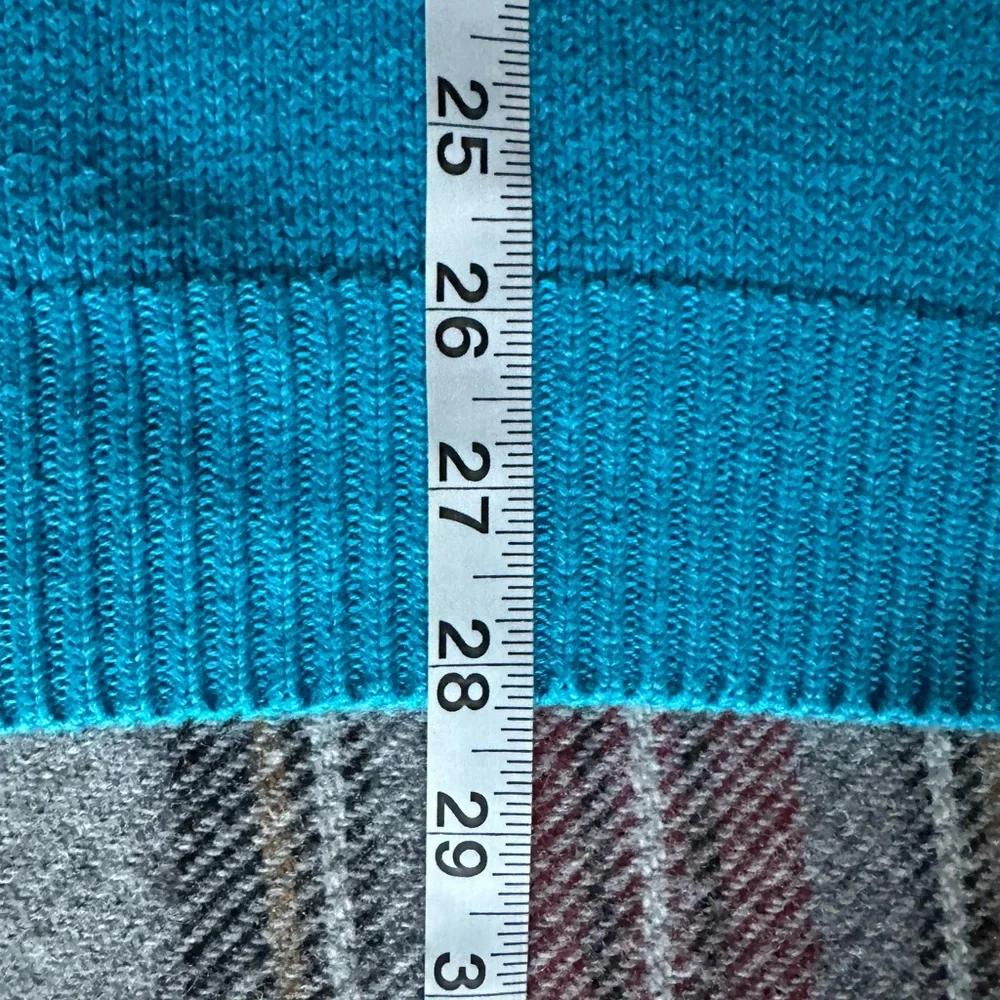 LACOSTE 🐊 Men’s Vintage Blue & Black Geometric All Cotton LS Sweater - Size LG - Picture 12 of 12
